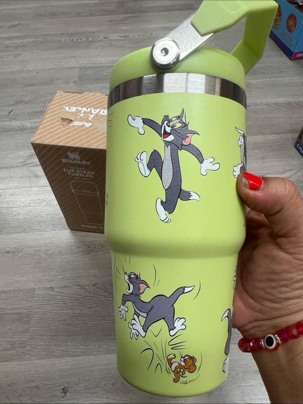 Stanley Lime Green Tom & Jerry Insulated Travel Tumbler - Picture 2 of 8